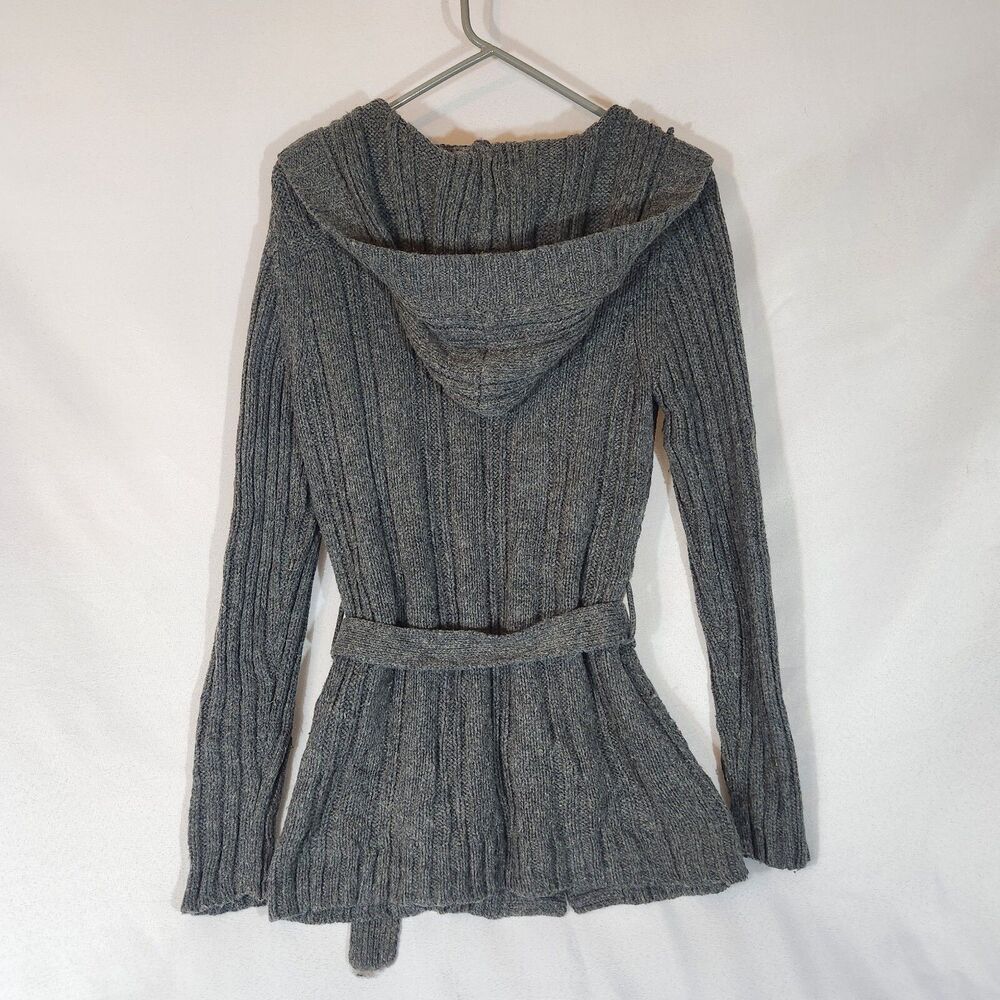 Old Navy Cable Knit Buttoned Cardigan W/ Belt Large Lamb's Wool Blend Casual Y2K - Picture 5 of 7